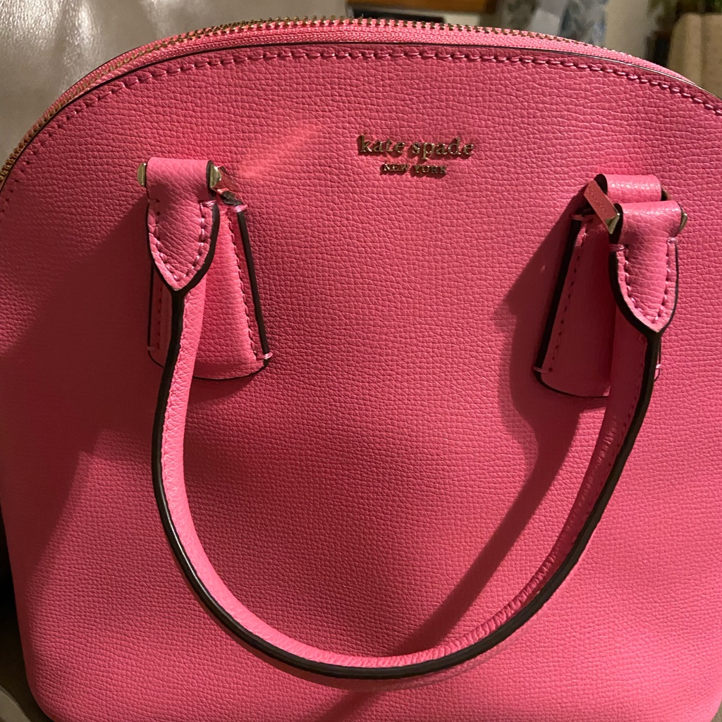 Kate Spade Dome Shape Top Zipper Leather Satchel